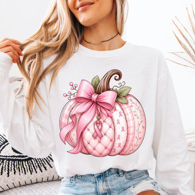 Breast Cancer Awareness Pink Pumpkin DTF Transfer DTF Heat Press Transfer from Sweet Tee Transfers