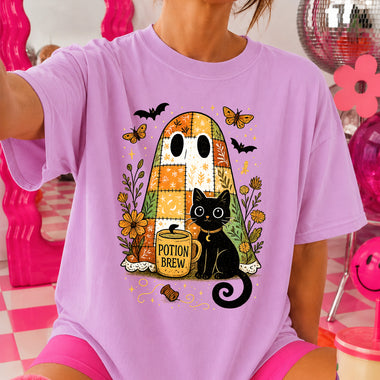 Quilt Ghost Potion Brew DTF Transfer DTF Heat Press Transfer from Sweet Tee Transfers
