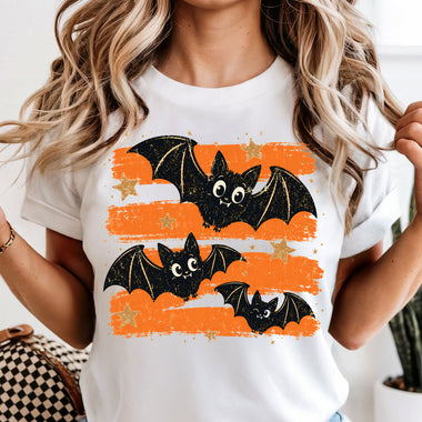 Retro Brushstroke Bats DTF Transfer DTF Heat Press Transfer from Sweet Tee Transfers
