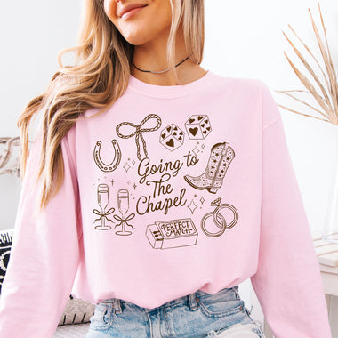 Going to the Chapel Cowgirl Brown DTF Transfer DTF Heat Press Transfer from Sweet Tee Transfers
