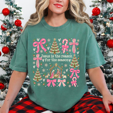 Jesus Is the Reason for the Season Collage DTF Transfer DTF Heat Press Transfer from Sweet Tee Transfers