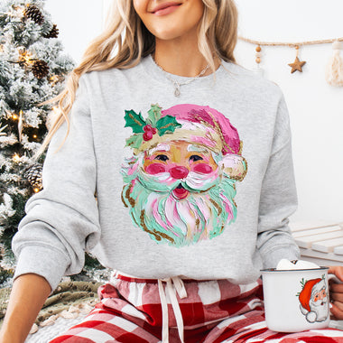 Oil Painted Santa DTF Transfer DTF Heat Press Transfer from Sweet Tee Transfers