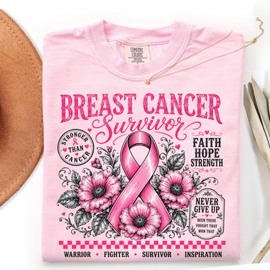 Breast Cancer Survivor DTF Transfer DTF Heat Press Transfer from Sweet Tee Transfers