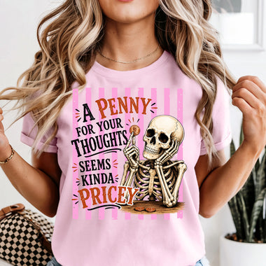 A Penny for Your Thoughts DTF Transfer DTF Heat Press Transfer from Sweet Tee Transfers