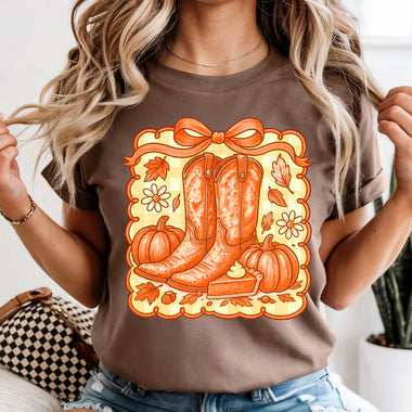 Fall Boots DTF Transfer DTF Heat Press Transfer from Sweet Tee Transfers