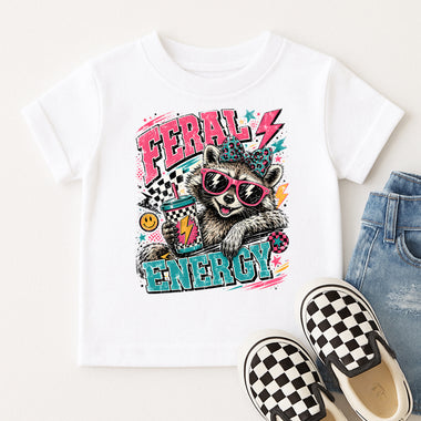 Feral Energy Raccoon DTF Transfer DTF Heat Press Transfer from Sweet Tee Transfers