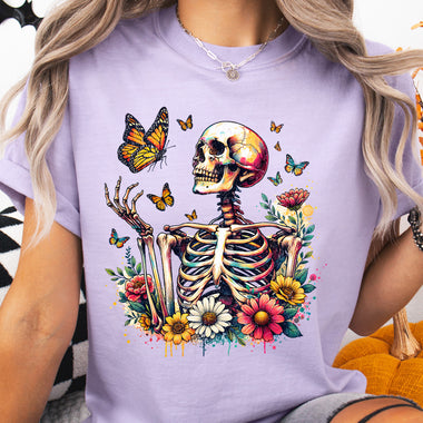 Skeleton Garden Grunge DTF Transfer DTF Heat Press Transfer from Sweet Tee Transfers