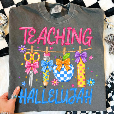 Teaching Hallelujah DTF Transfer DTF Heat Press Transfer from Sweet Tee Transfers
