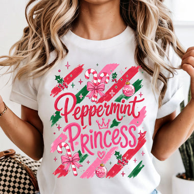 Peppermint Princess DTF Transfer DTF Heat Press Transfer from Sweet Tee Transfers