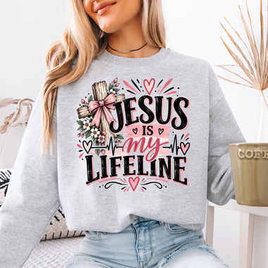 Jesus Is My Lifeline DTF Transfer DTF Heat Press Transfer from Sweet Tee Transfers