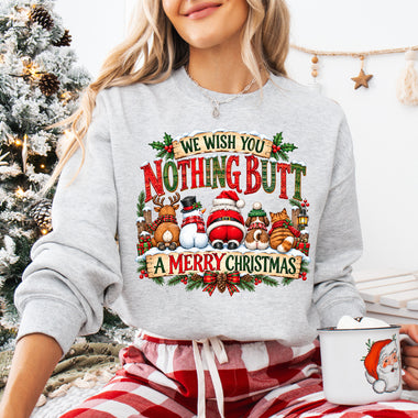 We Wish You Nothing Butt a Merry Christmas DTF Transfer DTF Heat Press Transfer from Sweet Tee Transfers