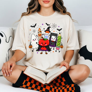 Halloween Teacher Apple DTF Transfer DTF Heat Press Transfer from Sweet Tee Transfers