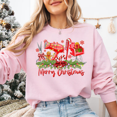 Merry Christmas Hair Stylist DTF Transfer DTF Heat Press Transfer from Sweet Tee Transfers