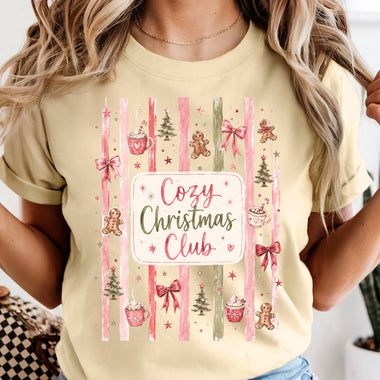 Cozy Christmas Club DTF Transfer DTF Heat Press Transfer from Sweet Tee Transfers