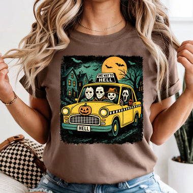 Horror Taxi DTF Transfer DTF Heat Press Transfer from Sweet Tee Transfers