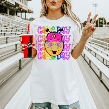 Bees School Mascot DTF Transfer – Game Day DTF Heat Press Transfer from Sweet Tee Transfers