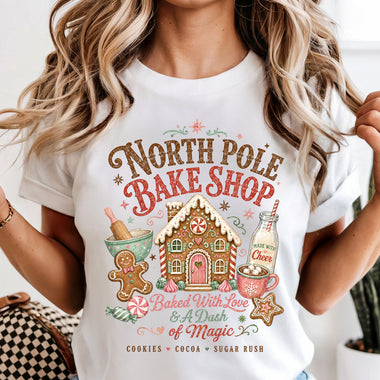 North Pole Bake Shop DTF Transfer DTF Heat Press Transfer from Sweet Tee Transfers