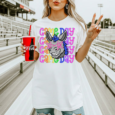 Mules School Mascot DTF Transfer – Game Day DTF Heat Press Transfer from Sweet Tee Transfers