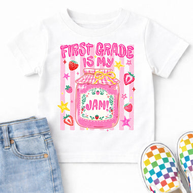 First Grade Is My Jam DTF Transfer DTF Heat Press Transfer from Sweet Tee Transfers