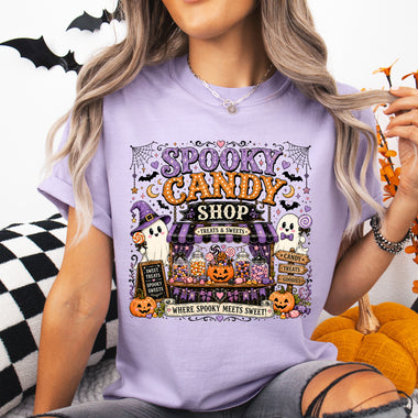 Spooky Candy Shop DTF Transfer DTF Heat Press Transfer from Sweet Tee Transfers