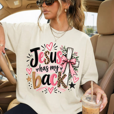 Jesus Has My Back DTF Transfer DTF Heat Press Transfer from Sweet Tee Transfers