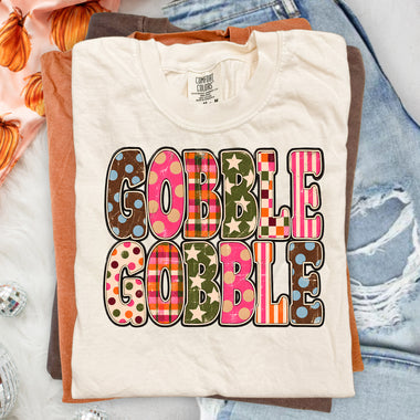 Gobble Gobble Mixed Pattern DTF Transfer DTF Heat Press Transfer from Sweet Tee Transfers