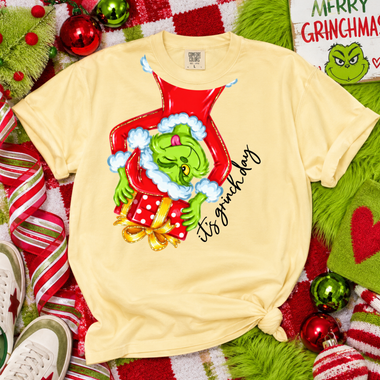 It's Grinch Day Collar DTF Transfer DTF Heat Press Transfer from Sweet Tee Transfers