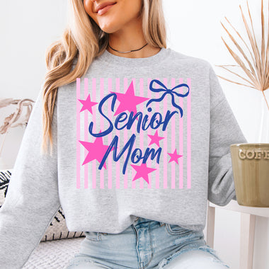 Senior Mom Striped Stars DTF Transfer DTF Heat Press Transfer from Sweet Tee Transfers