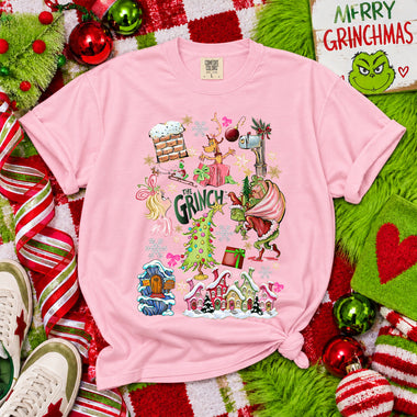 Grinch Collage DTF Transfer DTF Heat Press Transfer from Sweet Tee Transfers