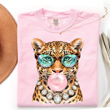 Trendy Glam Leopard Bubblegum DTF Transfer DTF Heat Press Transfer from Sweet Tee Transfers