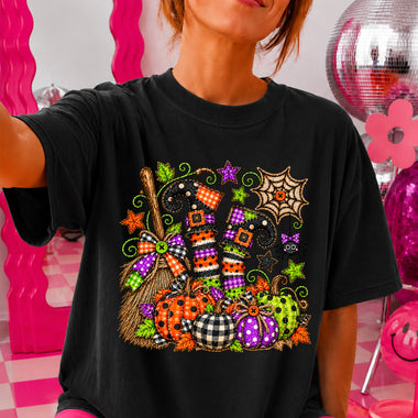 Bright Colors Witch Legs DTF Transfer DTF Heat Press Transfer from Sweet Tee Transfers