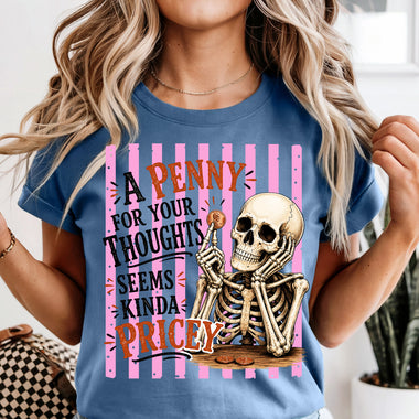 A Penny for Your Thoughts DTF Transfer DTF Heat Press Transfer from Sweet Tee Transfers