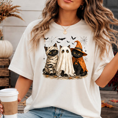 Halloween Black Cats Cute Ghost Witch Pumpkin DTF Transfer DTF Heat Press Transfer from Sweet Tee Transfers