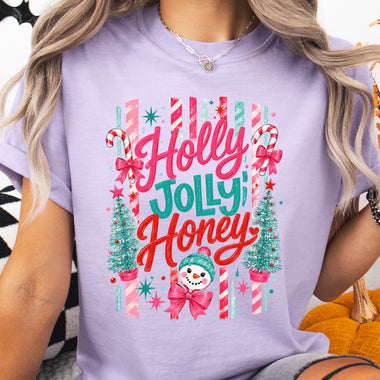 Holly Jolly Honey DTF Transfer DTF Heat Press Transfer from Sweet Tee Transfers