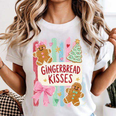 Gingerbread Kisses DTF Transfer DTF Heat Press Transfer from Sweet Tee Transfers