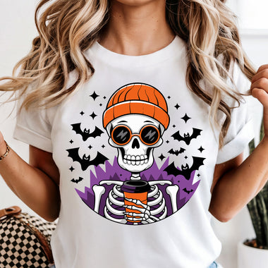 Coffee Skeleton DTF Transfer DTF Heat Press Transfer from Sweet Tee Transfers