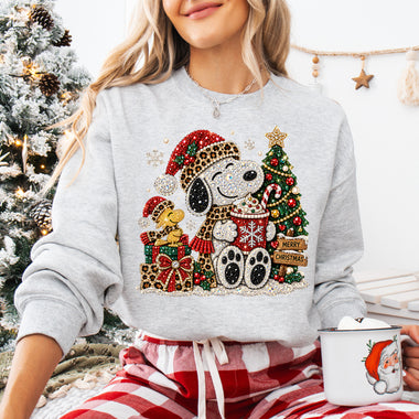 Jeweled Dog and Friend Christmas DTF Transfer DTF Heat Press Transfer from Sweet Tee Transfers