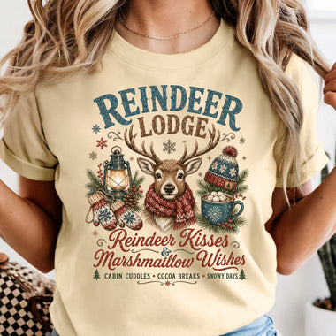 Reindeer Lodge DTF Transfer DTF Heat Press Transfer from Sweet Tee Transfers