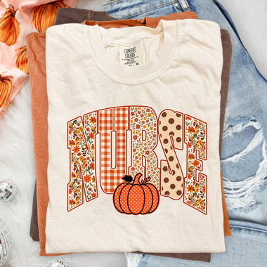 Nurse Fall Pumpkin DTF Transfer DTF Heat Press Transfer from Sweet Tee Transfers
