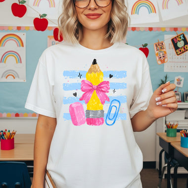 Preppy Fingerpaint Pencil DTF Transfer DTF Heat Press Transfer from Sweet Tee Transfers