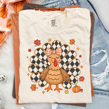 Checkered Turkey DTF Transfer DTF Heat Press Transfer from Sweet Tee Transfers