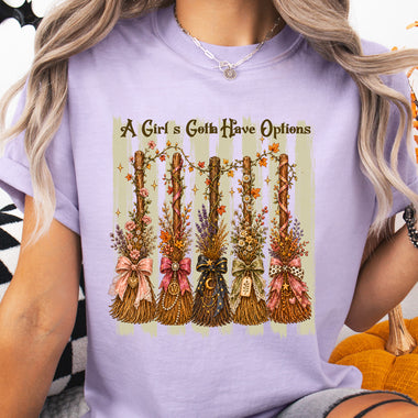 Preppy a Girl's Gotta Have Options Brooms DTF Transfer DTF Heat Press Transfer from Sweet Tee Transfers