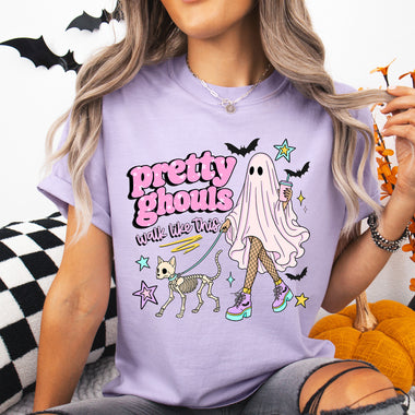 Pretty Ghouls Walk Like This Cat DTF Transfer DTF Heat Press Transfer from Sweet Tee Transfers