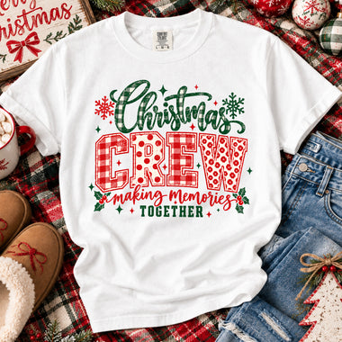 Christmas Crew Making Memories Together DTF Transfer DTF Heat Press Transfer from Sweet Tee Transfers