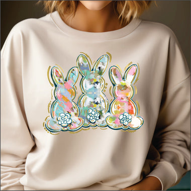 Watercolor Bunnies DTF Transfer