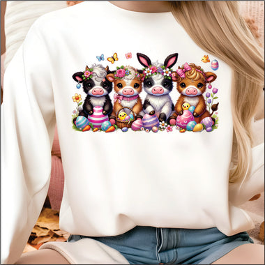 Easter Cows DTF Transfer