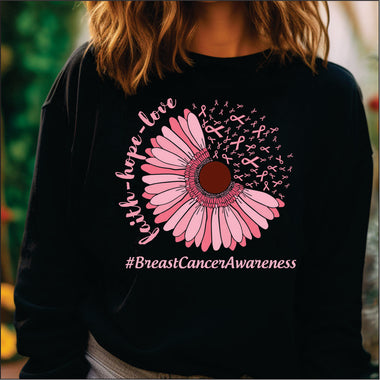 Faith Hope Love Flower DTF Transfer