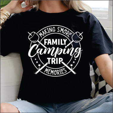 Family Camping Trip white DTF Transfer