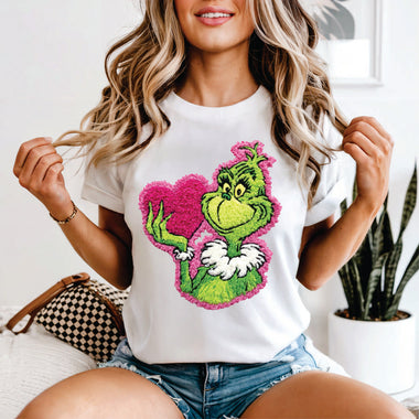 Faux Crochet Yarn Mean Guy w Heart