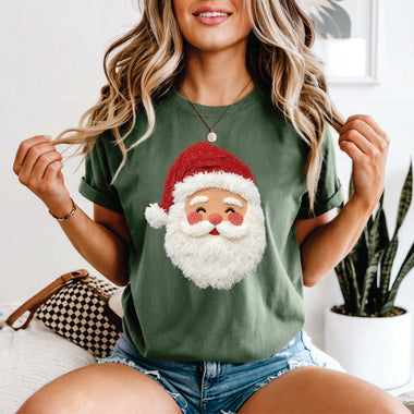 Faux Crochet Yarn Santa